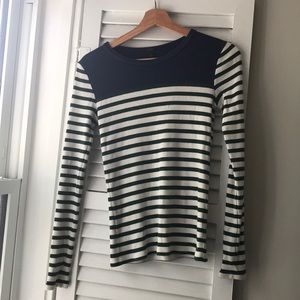 JCrew ribbed Breton Stripe shirt